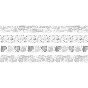 Tasiemki dekoracyjne 4szt.serca Heyda