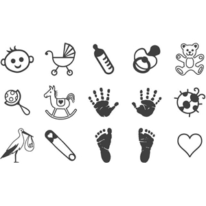 Stemple zestaw 15szt.Baby Heyda