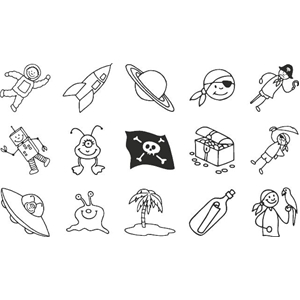 Stemple zestaw 15szt.Piraci Heyda