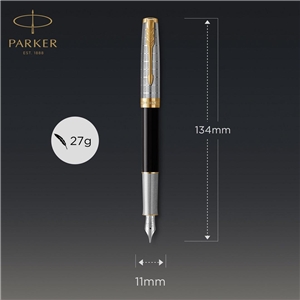 Sonnet Premium Pióro wieczne Metal & Black GT 18K
