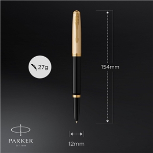 Parker 51  DLX Pióro wieczne Czarny GT