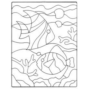 Szablon do farb witrażowych 9820 duży KIN